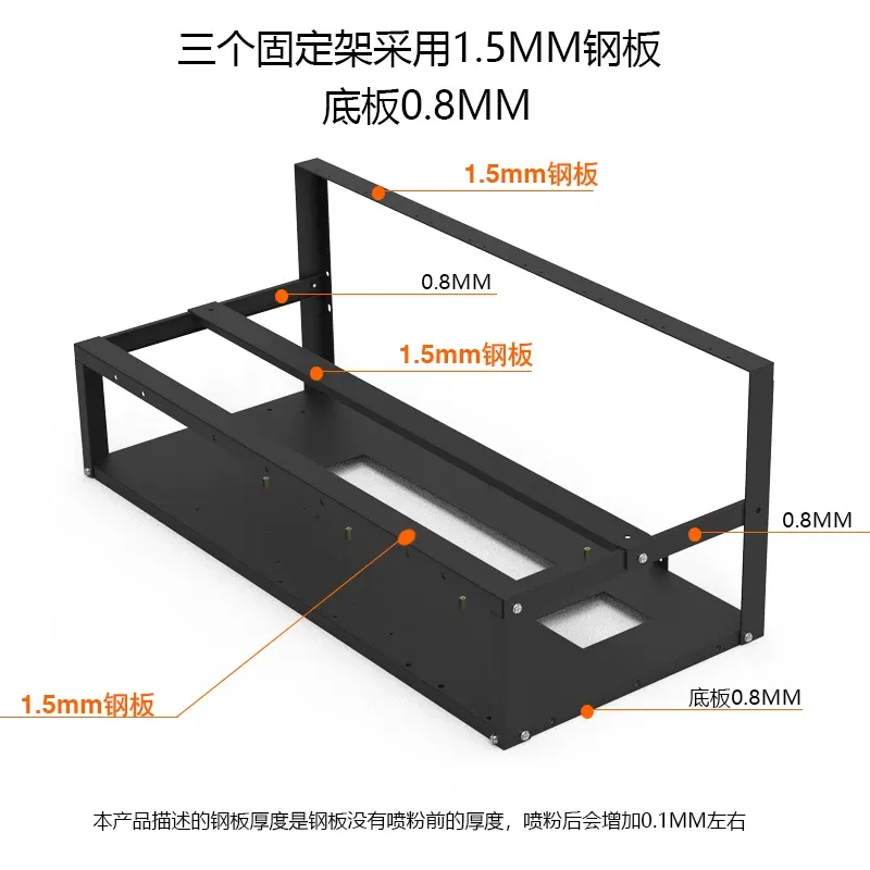 JMZ Graphics Card Stand Rack O - đánh giá và giá Gpu Mining Rig Frame 8 Gpu